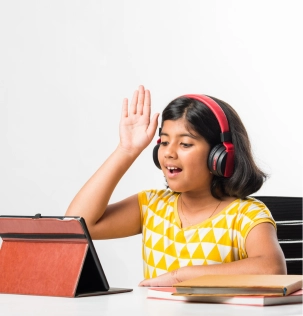 Child engaged in early learning and development