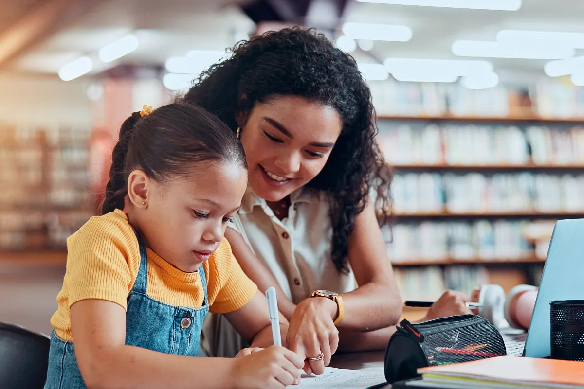 child engaged in a remedial education session with personalized guidance