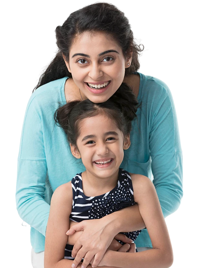 Happy mother and daughter sharing a joyful moment together